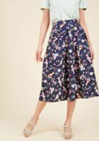  Off In My Own Whirl Midi Skirt In Birds In S