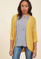 Modcloth Put Your Threads Together Cardigan In Goldenrod