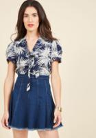  Expressive Sentiment Button-up Top In M