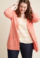 Modcloth Have A Good Knit Cardigan In Carnation In Xs