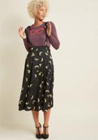 Modcloth The Peel Deal A-line Midi Skirt In S