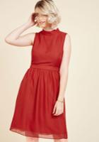  Rule The Whirl A-line Dress In Poppy In Xs