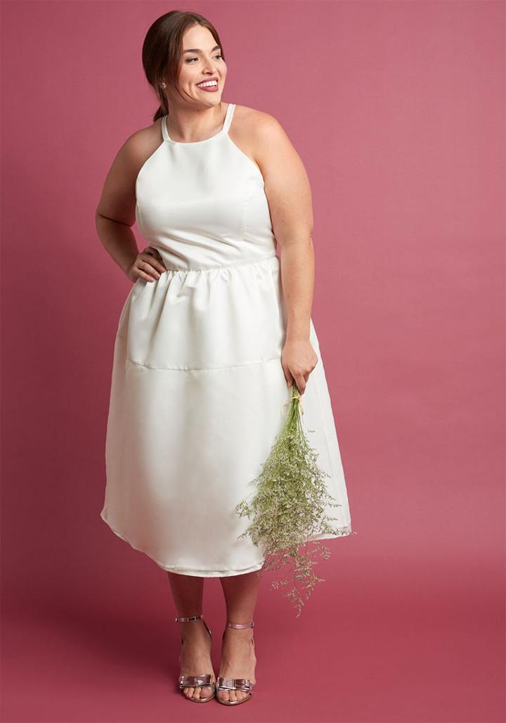 Wendybird Cinematic Classic Fit And Flare Dress In Ivory In 0