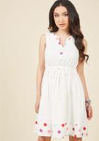 Modcloth Perfectly Personal Shirt Dress In White Dots