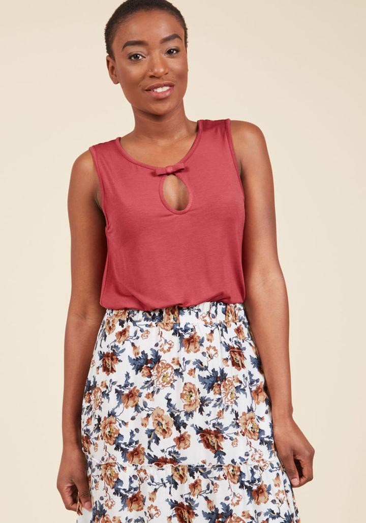  Peerless Pairing Tank Top In Brick In 3x