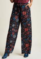 Modcloth Pocketed Wide-leg Pants In Blossom In 2x
