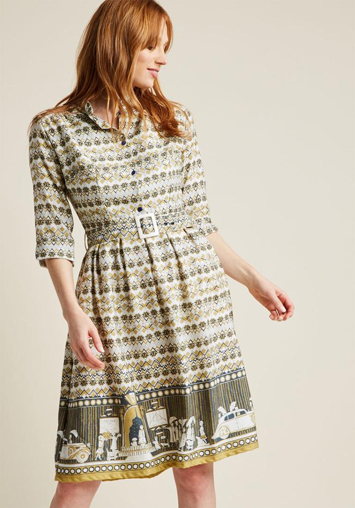 Palava Palava Cinematic Story Shirt Dress With Pockets In 10 (uk)