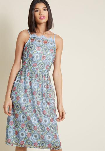 Modcloth Offer Your Elegance Lace Midi Dress In M