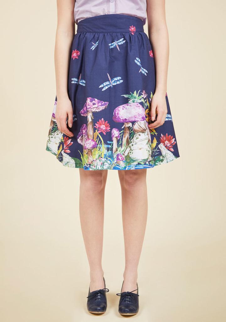 Modcloth Style Study A-line Skirt In Pond