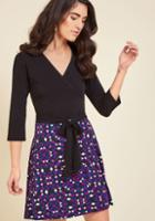 Modcloth Wrap Of Luxury A-line Dress In Kaleidoscope