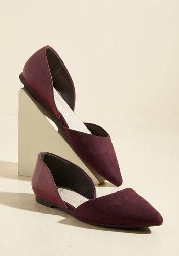  Miss Fancy Prance Vegan Flat In Merlot In 8.5