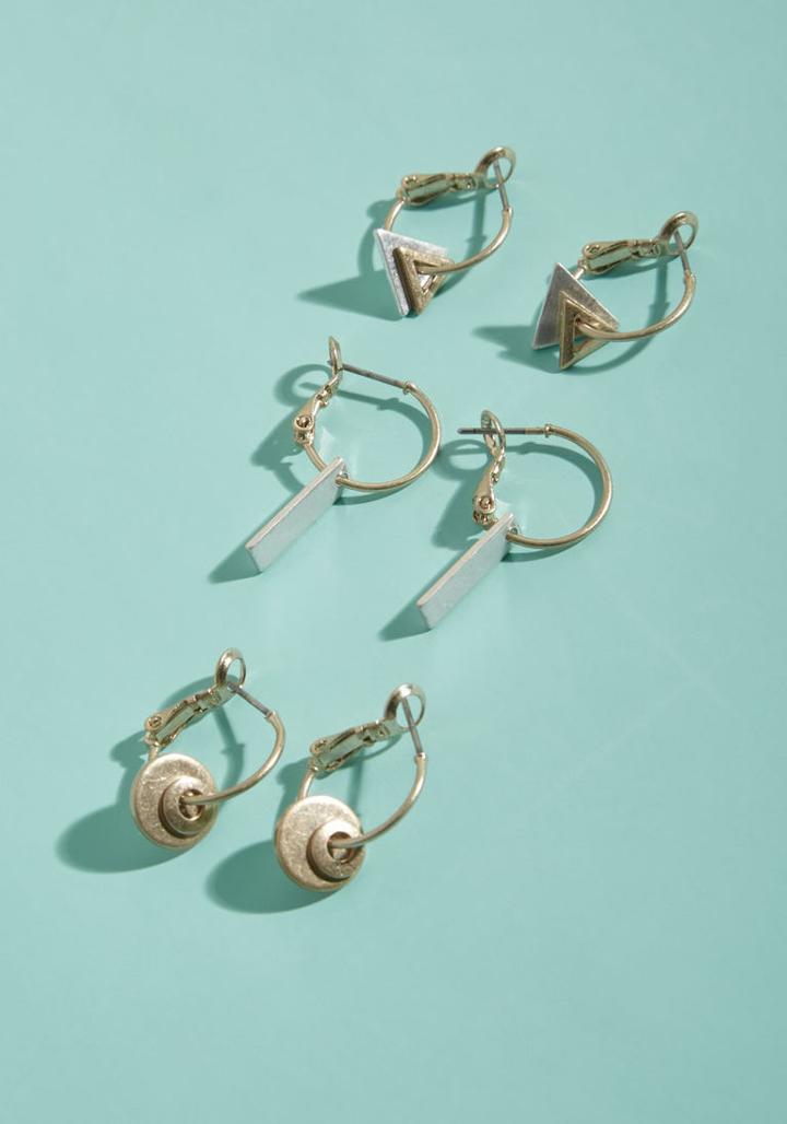 Modcloth Shape Up Earring Set