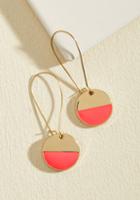 Modcloth Stunning In Circles Earrings In Punch