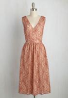  Occasion Elation Lace Dress In Peach In Xs