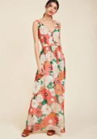  Muster The Length Maxi Dress In Coral In Xs