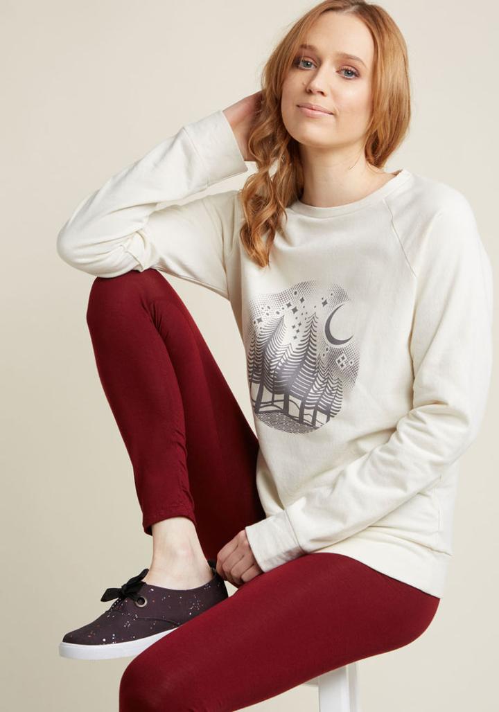 Modcloth Outside Hustle Organic Cotton Sweatshirt In M