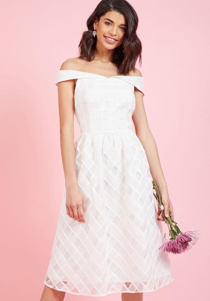  Aisle Be Watching You A-line Dress In White In S