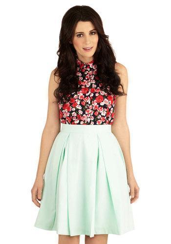 Everly Clothing Naturally Nimble Skirt In Mint From Modcloth