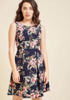  I Rest My Grace A-line Dress In Navy Hibiscus In 2x
