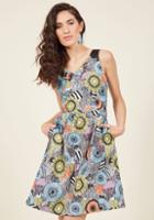 Modcloth Emboldened Blossoms A-line Dress In Xl