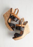 Fortunedynamic Keep Up The Good Cork Wedge In Noir