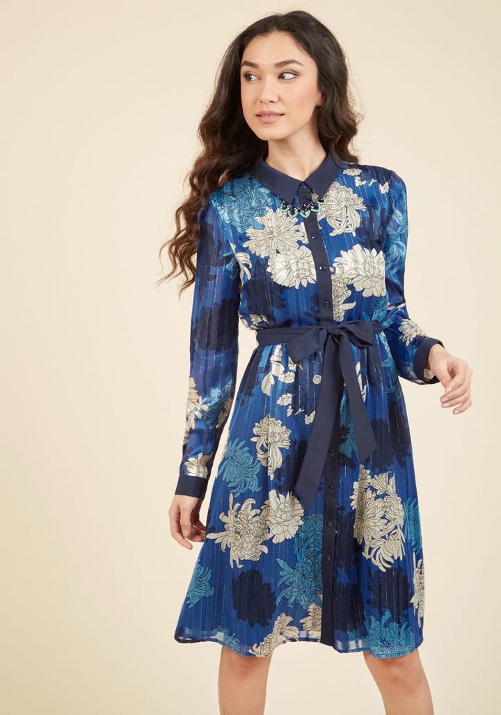 Modcloth Bosses Who Brunch Shirt Dress In Xxs