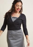 Modcloth Cropped Cardigan With Wraparound Ties In L