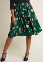Modcloth Holiday Midi Skirt With Pockets In M