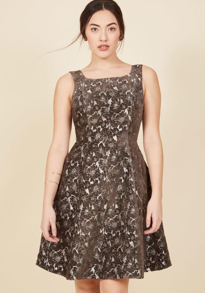 Modcloth Genuine Joy Floral Dress In 1x
