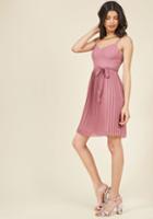 Modcloth Posh Prompting A-line Dress In Dusty Rose In M