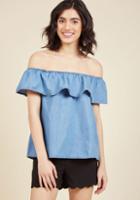  Socal Sweetheart Ruffle Top In M