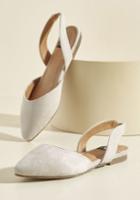 Modcloth Slingback And Relax Vegan Flat In Beige