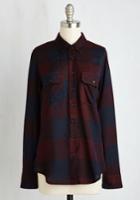 Threadsupply Fall My Lovin' Top In Navy And Burgundy