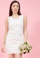 Modcloth Courthouse Vows Shift Dress In Ivory In Xs