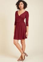  Everywhere You Flow Jersey Dress In Cranberry In M