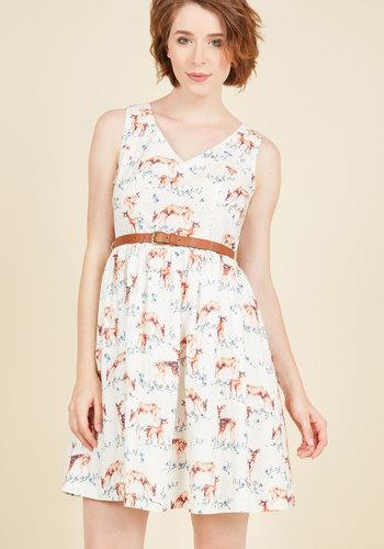  Zest Of The Bunch A-line Dress In Deer In Xxs