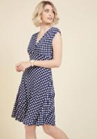 Modcloth Point Of No Intern Polka Dot Dress