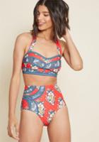 Highdivebymodcloth Set The Serene High-waisted Bikini Bottom In Lucky Cat In Xl