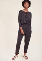 Modcloth Cozy Meets Chic Knit Jumpsuit In M