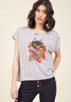 Modcloth If You Cats My Drift Knit Top In M