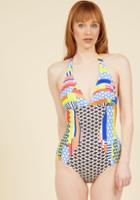  Veritable Vivacity One-piece Swimsuit In L