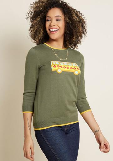 Modcloth Finders Campers Sweater In M