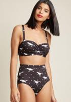Highdivebymodcloth Waterfront Flaunt Swimsuit Top In Dinos In 1x