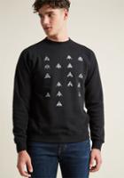 Modcloth Tri As I May Men's Graphic Sweatshirt In Xl