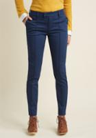 Modcloth Pocketed Professional Pants In Navy In S