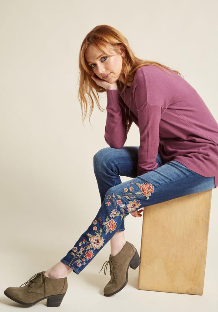 Modcloth Driftwood Wonderful World Skinny Jeans In 26
