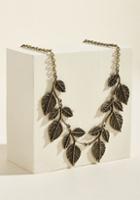Modcloth Leaf In A Hurry Statement Necklace