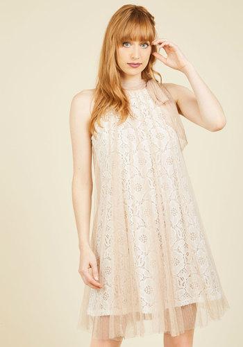  Time And Grace Lace Dress In Champagne In M