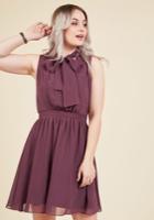  Give It Timeless A-line Dress In Aubergine In Xs