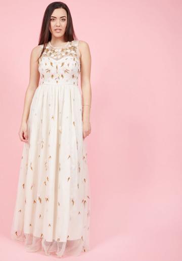 The Simple Truth Maxi Dress In Ivory In L